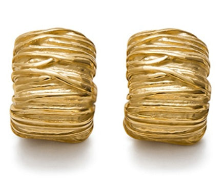 Vattentåliga 14K Guldpläterade/ Silver Creoler i Rostfritt Stål