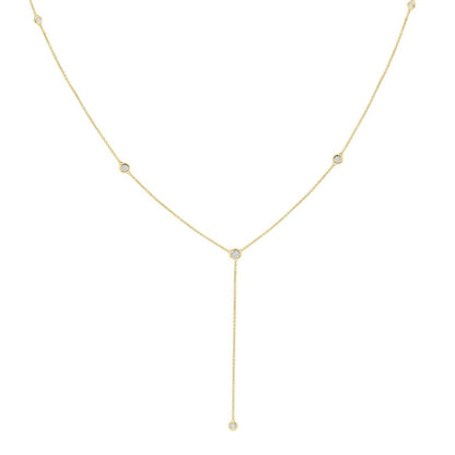 Elegant Y-Halsband med Kristalldetaljer – Silver eller Guld