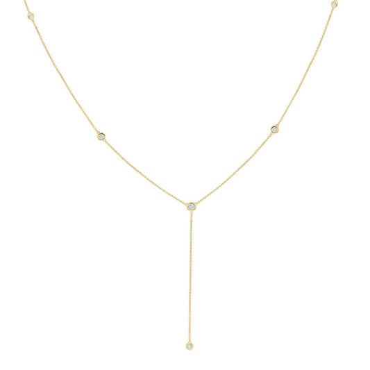 Elegant Y-Halsband med Kristalldetaljer – Silver eller Guld