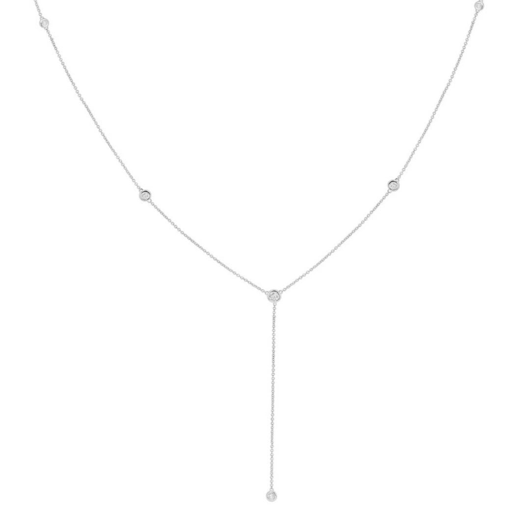 Elegant Y-Halsband med Kristalldetaljer – Silver eller Guld