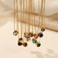 Elegant Halsband med Färgad Kristall – Guld- eller Silverfinish