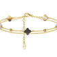 Four Leaf Clover Shell Pearl Bracelet – 14K Gold Plated 925 Silver i flera olika design