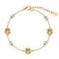 Four Leaf Clover Shell Pearl Bracelet – 14K Gold Plated 925 Silver i flera olika design