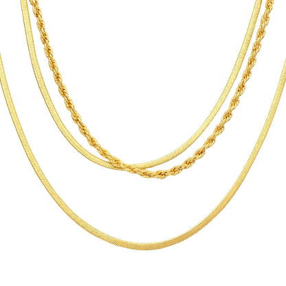 LAYRIÉ Guldpläterat lager på lager Halsband i 3 olika stilar